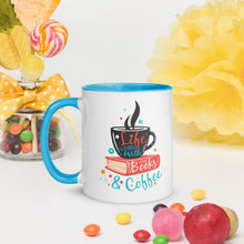 Load image into Gallery viewer, Life is Better with Books and Coffee - Blue Inside