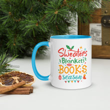 Load image into Gallery viewer, Sweaters, Blankets, and Books Season Mug