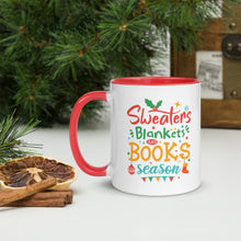 Load image into Gallery viewer, Sweaters, Blankets, and Books Season Mug